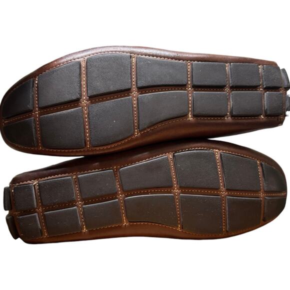 VIA SPIGA Drive Along Men\'s 9.5 Brown Genuine Leather Driving Casual Shoes main image 8